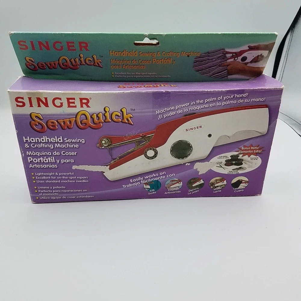 SINGER SEW‎ QUICK HANDHELD SEWING & CRAFTING MACHINE COMPACT Cordless Battery